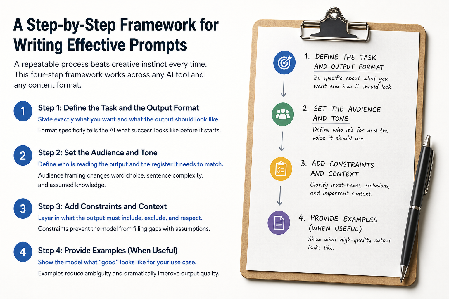 Illustration for A Step-by-Step Framework for Writing Effective Prompts